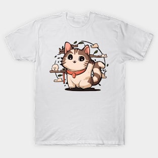 Cheeky Japanese Kawaii Cat T-Shirt